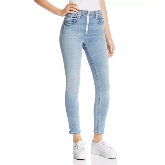 rag & bone Onslow High-Rise Ankle Skinny Jeans in Lucy Blue Size 25 MSRP $250 - Picture 1 of 4